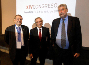  Dr. Xavier Trias,  acompañado por el Dr. A. Coscujuela, Presidente de la SECCA 